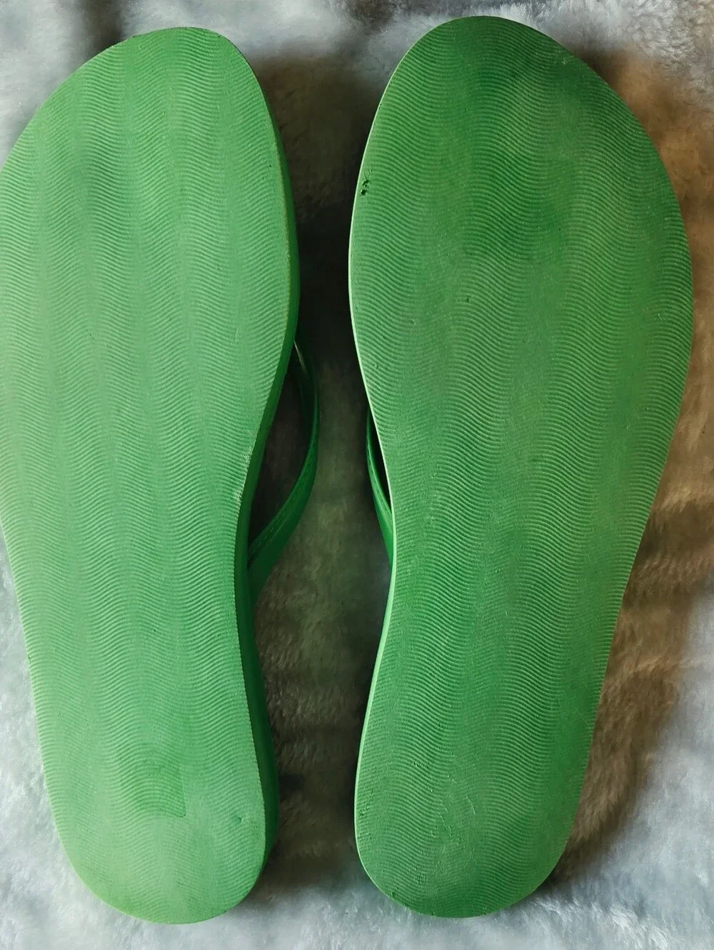 Tory Burch Neon Green Quilted Flip Flop Sandals